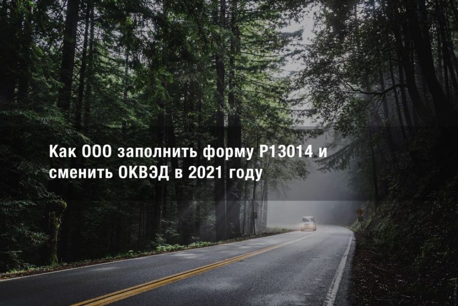 Как ООО заполнить форму Р13014 и сменить ОКВЭД в 2021 году Как ООО заполнить форму Р13014 и сменить ОКВЭД в 2021 году