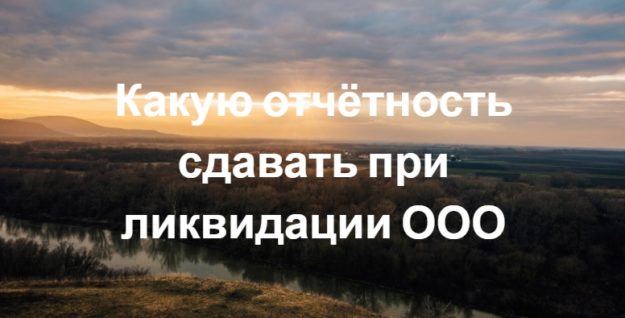 Какую отчётность сдавать при ликвидации ООО Какую отчётность сдавать при ликвидации ООО