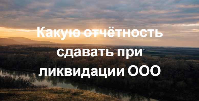Какую отчётность сдавать при ликвидации ООО Какую отчётность сдавать при ликвидации ООО