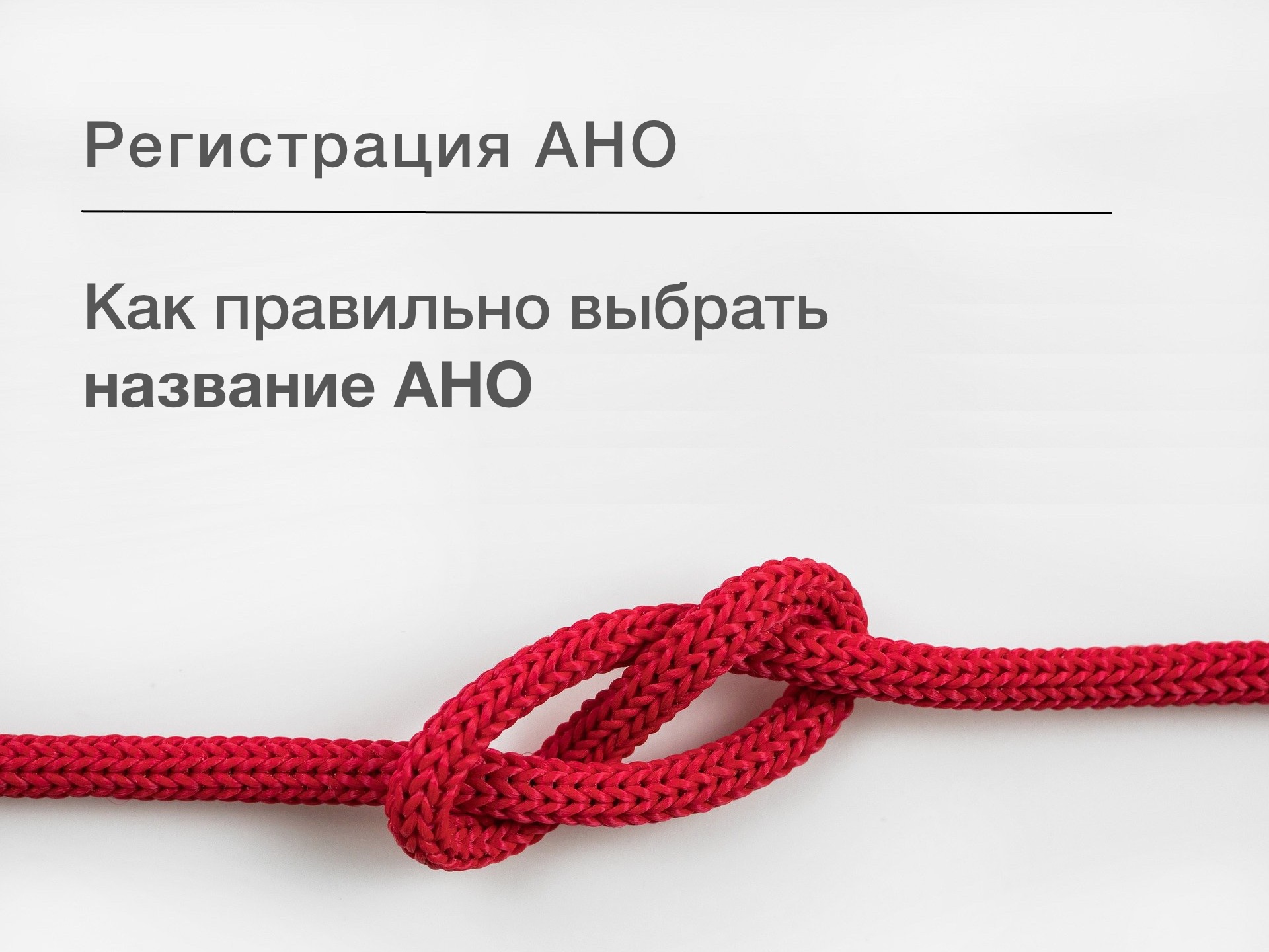 Регистрация АНО - Название