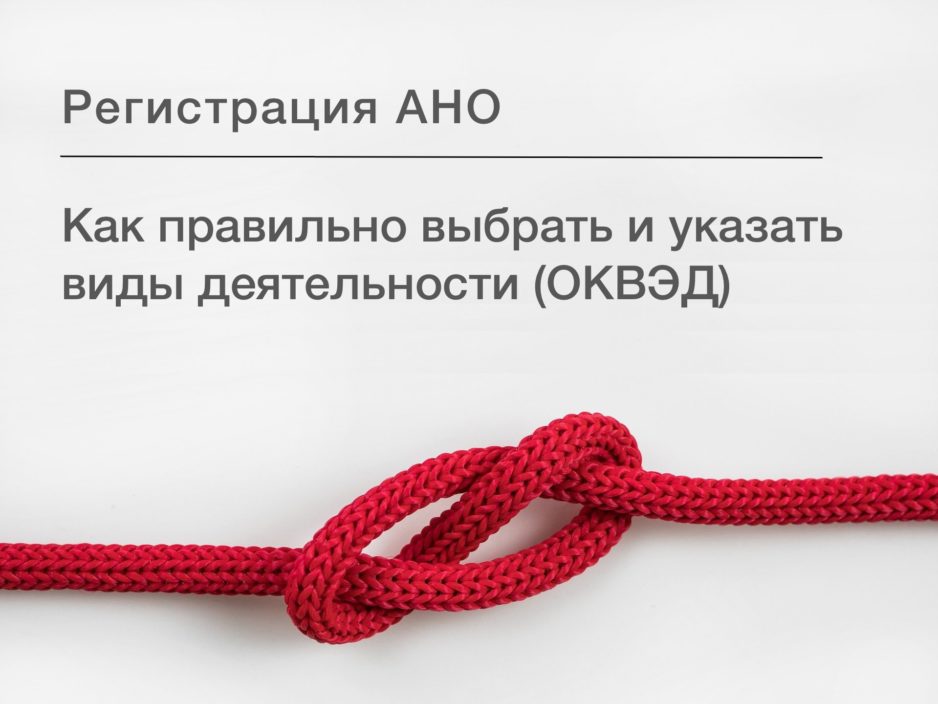 Регистрация АНО — ОКВЭД Регистрация АНО - ОКВЭД