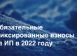 Обязательные фиксированные взносы на ИП в 2022 году