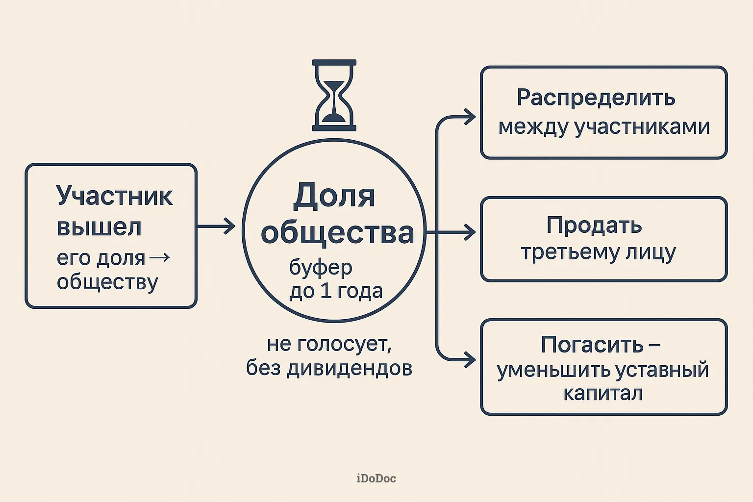 Как распределить долю в ООО, принадлежащую самому обществу